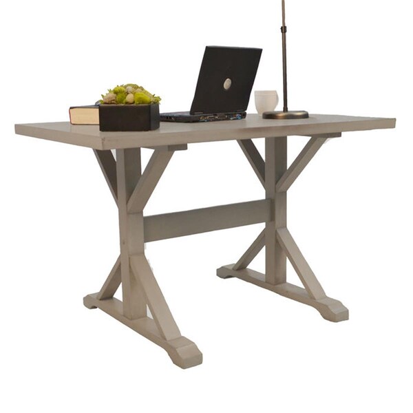 Convenience Concepts Delano Trestle Desk, Weathered Gray HI2548863 - main